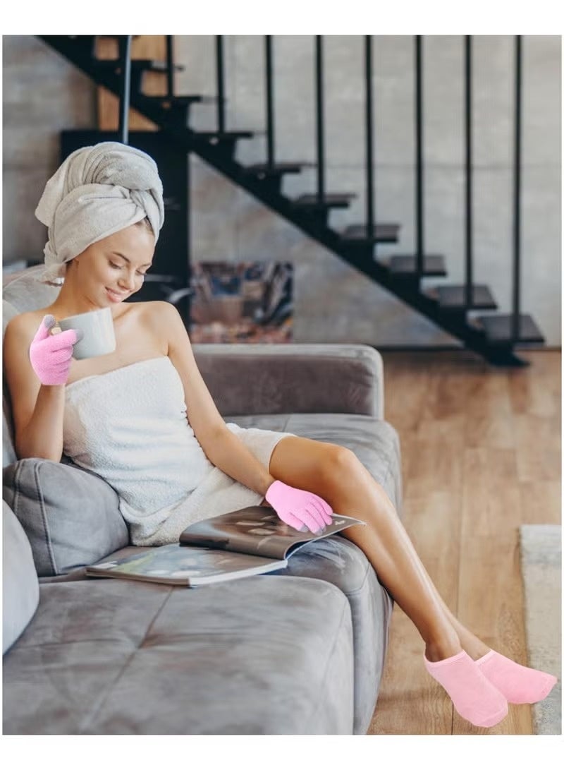 Xpert Moisturizing Socks, Gel Socks Soft Moisturizing Gel Socks, Gel Spa Socks for Repairing and Softening Dry Cracked Feet Skins, Gel Lining Infused with Essential Oils and Vitamins, Random Color - Image 5